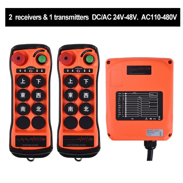 Industrial Crane Remote Control IP65 Waterproof 8-Button Single/Double Speed Electric Hoist Overhead Crane Wireless