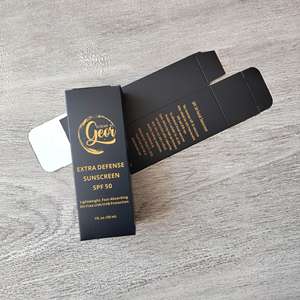 Cajas de Perfume y Cosméticos de Lujo en Negro Mate - Cajas Rígidas con Logotipo Impreso en Lámina Dorada para Cuidado de la Piel - Product Image 5