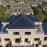 Tuiles solaires courbées Rosenpv, panneaux photovoltaïques pour système d'énergie solaire domestique, tuile de toit solaire BIPV