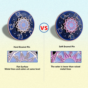 Bán Buôn Tùy Chỉnh Men Pin Mềm Ve Áo Huy Hiệu & Anime Cứng Men Pin Phong Thủy Phong Cách Kim Loại Pins & Long Lanh Trâm Nhà Sản Xuất - Product Image 3