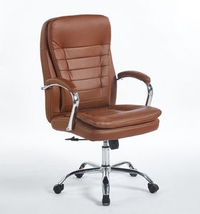 <span class=keywords><strong>Chaise</strong></span> de bureau économique à dossier moyen en cuir marron, <span class=keywords><strong>chaise</strong></span> intelligente pour le bureau - Product Image 1