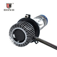 Y70--H4 Nouveau phare de moto à LED super lumineux en aluminium mini H4 110W 11000LM avec lentille de projecteur, étanche IP65