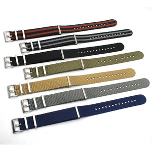 Cinturino per <span class=keywords><strong>Smartwatch</strong></span> Sportivo Regolabile in Nylon Spesso 1,6 mm a Righe, <span class=keywords><strong>2</strong></span> Anelli, Alta Qualità, Motivo Spigato, Vendita Calda - Product Image 5