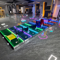Kit d'accessoires de golf électrique miniature LED d'extérieur avec tapis en gazon, équipement de terrain de jeu d'extérieur, simulateur de golf mobile