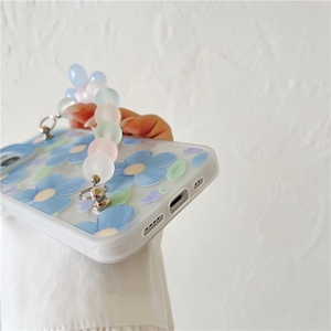 <span class=keywords><strong>Funda</strong></span> de teléfono Floral con flor <span class=keywords><strong>azul</strong></span> 3D, brazalete de muñeca con cadena para <span class=keywords><strong>iPhone</strong></span> 14 <span class=keywords><strong>13</strong></span> 12 11 Pro Max X XR XS 7 8 Plus - Product Image 6
