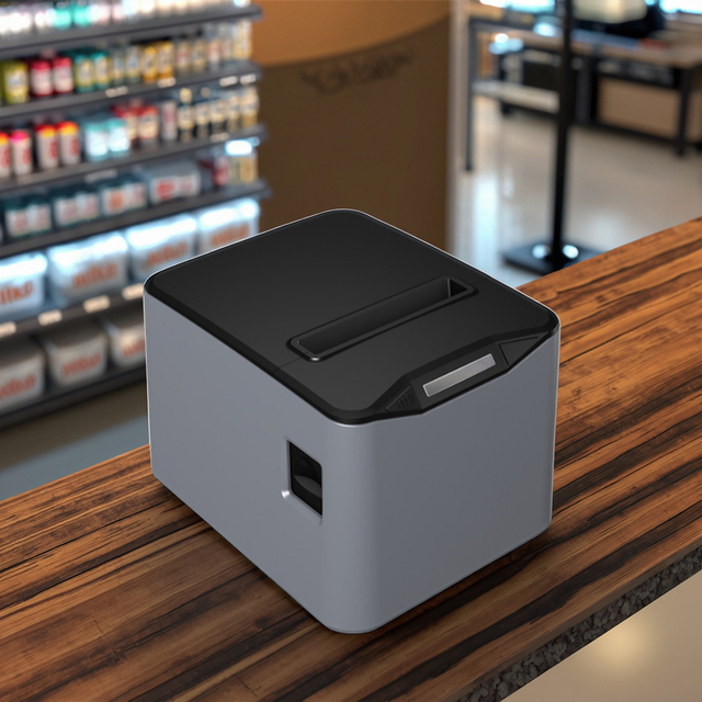 Black and White Thermal Receipt Printer 80mm USB & Ethernet LAN POS Printer for Retail 203dpi Max. Resolution-TP-8370
