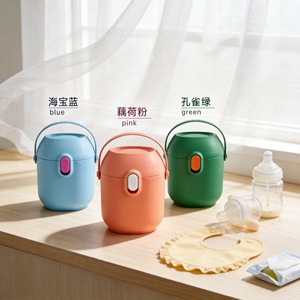 Portable Baby Formula Container Large Gourd Shaped Airtight Storage <b>Box</b> With Handle For Travel 0-12 Months Bpa Free Plastic - Product Image 1