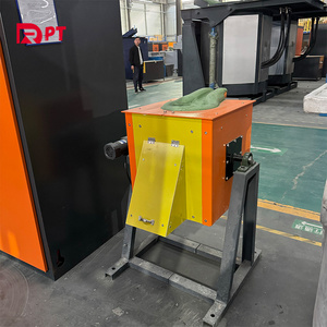Horno basculante de acero de 100Kg 1T, máquina comercial de 5000W, horno de fusión de Metal Industrial de inducción, plasma Siver inferior - Product Image 6