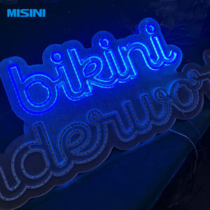 थोक कस्टम आउटडोर नेतृत्व नीयन साइन rgb 3 डी ऐक्रेलिक विज्ञापन प्रकाश व्यवसाय, कैफे, बार, दुकान के सामने - Product Image 4