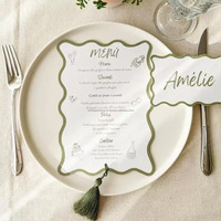 Tarjetas de Felicitación de Boda de Lujo Personalizadas para Hoteles y Restaurantes, Impresas Digitalmente en Relieve sobre Papel de Arte y Cartulina, Hechas en China
