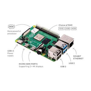 Raspberry Pi 4 Modèle B 4 Go, modules électroniques standard britanniques, originaux 1 Go/2 Go/4 Go/8 Go de RAM, Wi-Fi double bande, Bluetooth 5.0, Raspberry Pi 4 - Product Image 3