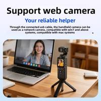 Cámara con Gimbal Inteligente 4K Ultra HD, Seguimiento Facial, Rotación de Lente de 330°, Pantalla Táctil de 1.7 Pulgadas, 31 Filtros, MicroSD