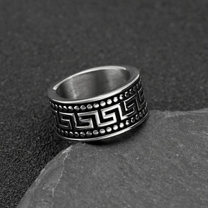 Anillo Retro de Acero Inoxidable con Tótem para Hombre, Anillo Circular Dominante de Moda Masculina - Product Image 5
