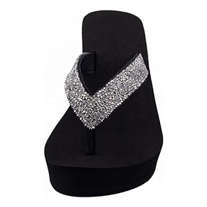 Nicecin piattaforma <span class=keywords><strong>da</strong></span> <span class=keywords><strong>donna</strong></span> infradito strass supporto per arco comodo cuscino morbido infradito con zeppa <span class=keywords><strong>sandali</strong></span> infradito estivi - Product Image 5
