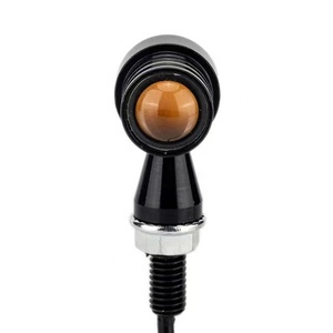 Mini Indicador de conducción trasera <span class=keywords><strong>LED</strong></span>, luces de señal de giro para motocicleta, soporte M8, relé integrado de aluminio para Kawasaki Suzuki <span class=keywords><strong>Yamaha</strong></span>, 2 uds. - Product Image 3