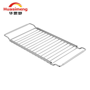Huasimeng Stainless Steel Draining Rack L Size Rectangle Kitchen Sink Fruit Vegetable Dish Drying Rack - Product Image 1