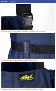 Nouvelle usine directe imperméable Nylon Pvc taille haute poitrine équipement de pêche volant Wader bottes en caoutchouc chasse pêche Waders - Product Image 5
