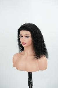 Pelucas de encaje frontal rizadas y afro 13x4 para mujer, cabello humano brasileño 12A, densidad del 180%, transparente para doble trama - Product Image 3