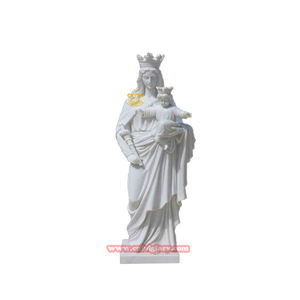 Excellente sculpture religieuse en marbre Vierge Marie et bébé Jésus Statues pour églises - Product Image 1