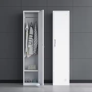 Armario de Acero de Una Puerta para el Hogar <span class=keywords><strong>con</strong></span> Múltiples Niveles, Armario de Almacenamiento Simple <span class=keywords><strong>con</strong></span> Cerradura, Fácil de Usar en el Gimnasio o <span class=keywords><strong>Baño</strong></span> - Product Image 4