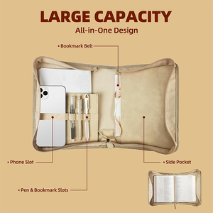 Étui à livre robuste et résistant, couverture de <span class=keywords><strong>Bible</strong></span> personnalisée en cuir, convient aux Bibles de taille standard - Product Image 3