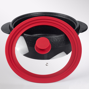 Couvercle universel en verre trempé résistant à la chaleur réglable pour casseroles et poêles avec rebord en silicone - Product Image 6