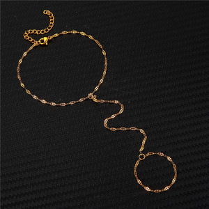 1 pièce de bracelets de cheville de mode pour femmes été en acier inoxydable petit rond perlé jambe orteil pied bijoux accessoires de fête de mariage - Product Image 4
