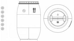 Molde de plástico do balde do barril do litro do oem 60 120 160l - Product Image 3