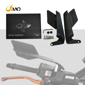 WANOU Universal ajustable motocicleta espejos laterales Stealth Wind Winglets espejo de revisión - Product Image 1