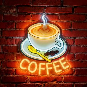 UV screen-printed LED coffee neon <b>light</b> dimmable USB powered ambient <b>light</b> store <b>window</b> decoration <b>light</b> street indicator <b>light</b> - Product Image 4