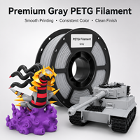Filamento PETG de 1.75 mm, Gris Básico, Material de Impresión de Alta Resistencia, Filamento para Impresora 3D para Impresión Tridimensional