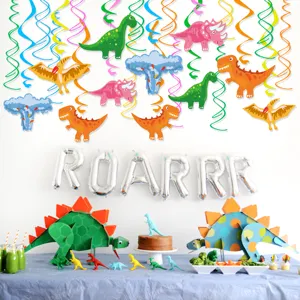 Dinosaur Birthday Decoration Dinosaur Spiral Ornament Party Decoration Swirl Hangings Suppliers For kids
