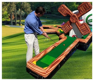 Amusement gonflable commercial jouer un rond 3/6/9 trous gonflable <span class=keywords><strong>Mini</strong></span> <span class=keywords><strong>Golf</strong></span> fou Putt parcours de <span class=keywords><strong>golf</strong></span> jeux de Sport avec moteur de moulin à vent - Product Image 1
