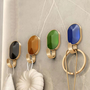 Crochets muraux puissants <span class=keywords><strong>sans</strong></span> adhésif pour cuisine et salle de bain, supportant le poids, <span class=keywords><strong>sans</strong></span> <span class=keywords><strong>trace</strong></span> derrière la porte, crochets adhésifs <span class=keywords><strong>sans</strong></span> perçage - Product Image 1