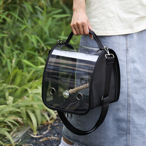Bolsa Transparente para Transportar Aves, Tamaño Mediano, Forma Semicircular, Material de PVC, para Viajes con Aves de Compañía - Product Image 1
