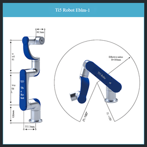 Brazo Robótico Cobot Industrial Automático de 6 Ejes, Potencia de 100W/50W, Alcance de 380mm/520mm, Carga Útil de 1kg/2kg para Fotografía y Pintura - Product Image 4