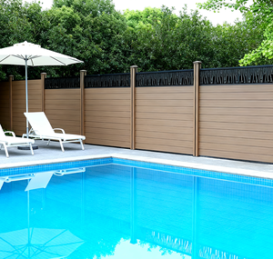 Clôture WPC de protection et de style inégalée, résistante au soleil, à la salinité, au feu et à la décomposition, pour jardin, <span class=keywords><strong>piscine</strong></span>, côte - Product Image 4