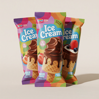 Emballage OEM pour glaces, sachets en plastique imprimés colorés avec scellage thermique pour emballage de crème glacée et de bâtonnets glacés