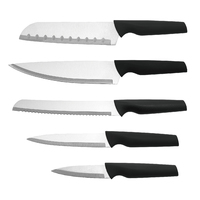 Le plus récent ensemble de couteaux 5 pièces ensembles de couteaux de cuisine en acier inoxydable couteau à pain tranchant moderne couteau utilitaire ensemble de couteaux de cuisine