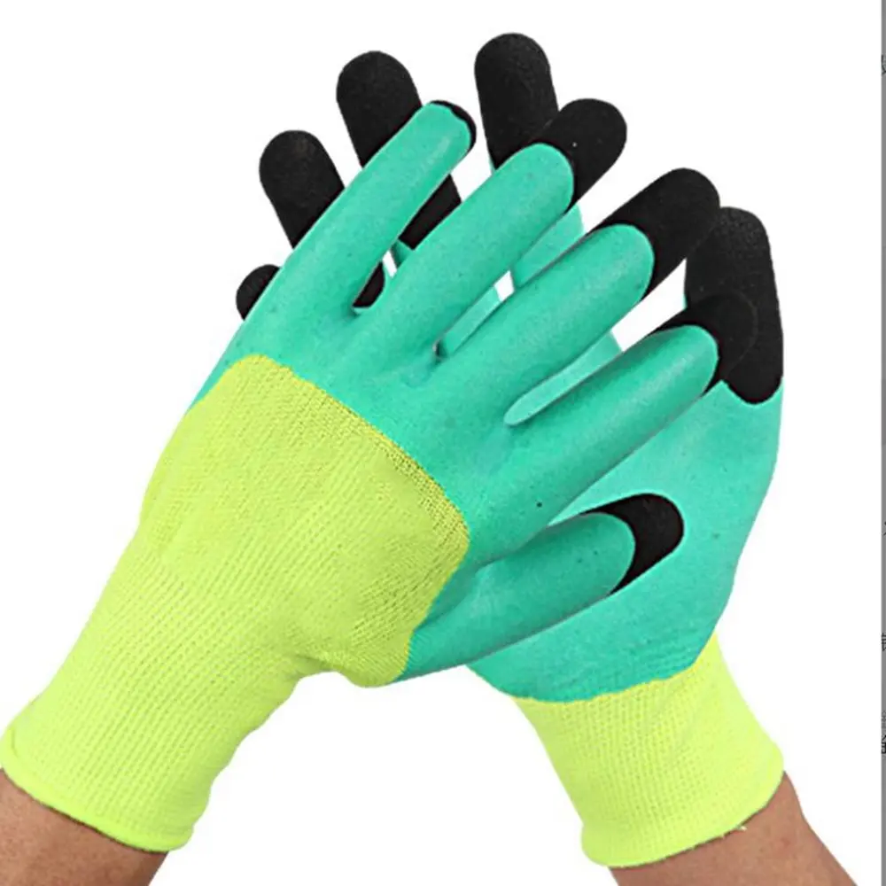 Used widely rubber impregnated wear-resistant labor protection gloves nitrile latex foam gloves