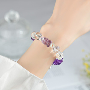 Vente en gros naturel blanc Asay améthyste or avalant bracelet de bête bracelet papillon original - Product Image 6