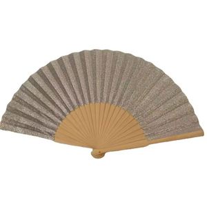 Customized Gold and Silver Color Wooden Hand Fan for Dancing or Party <b>Gift</b> - Product Image 3