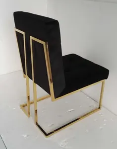 stainless steel restaurant dining chair in gold plating finish