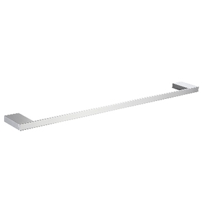 Porte-serviettes mural Maela Line 60 cm en acier inoxydable finition chromée, accessoire de salle de bain - Product Image 1