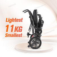 Fauteuil roulant électrique en fibre de carbone Fauteuil roulant électrique 11kg ultra léger pour personnes âgées handicapées