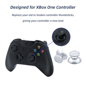 Nhôm Thay Thế Analog Điều Khiển Thumbsticks Bạc Kim Loại Ngón Tay Cái Gậy Cần Điều Khiển-Mũ Cho <span class=keywords><strong>Xbox</strong></span> Một Bộ Điều Khiển - Product Image 3