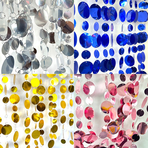 Guirnalda de Lentejuelas de 1m, Cortina de Lentejuelas Dobles de 3+5cm, Decoración Multicolor <span class=keywords><strong>para</strong></span> Bodas, <span class=keywords><strong>Cumpleaños</strong></span> y Cabinas de Fotos <span class=keywords><strong>para</strong></span> Fiestas - Product Image 6