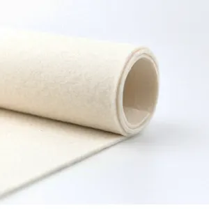 Оптовая продажа, толщина 3 мм, 5 мм, 10 мм, натуральный белый 100% промышленный шерстяной фетровый материал