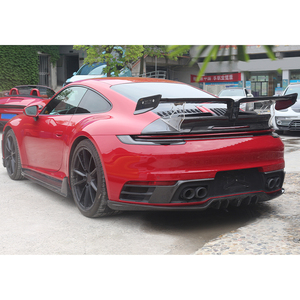 Kit de carrosserie en fibre de carbone humide pour <span class=keywords><strong>Porsche</strong></span> 911 992 <span class=keywords><strong>TechArt</strong></span>, années 2019-2025, neuf, comprenant un spoiler avant, un spoiler arrière, des jupes latérales et un spoiler arrière. - Product Image 6
