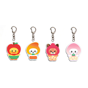 Spot Wholesale Q Cartoon Fruit Series Double-Sided Fun UV Printing PVC Acrylic Key Chain Souvenir - Product Image 3